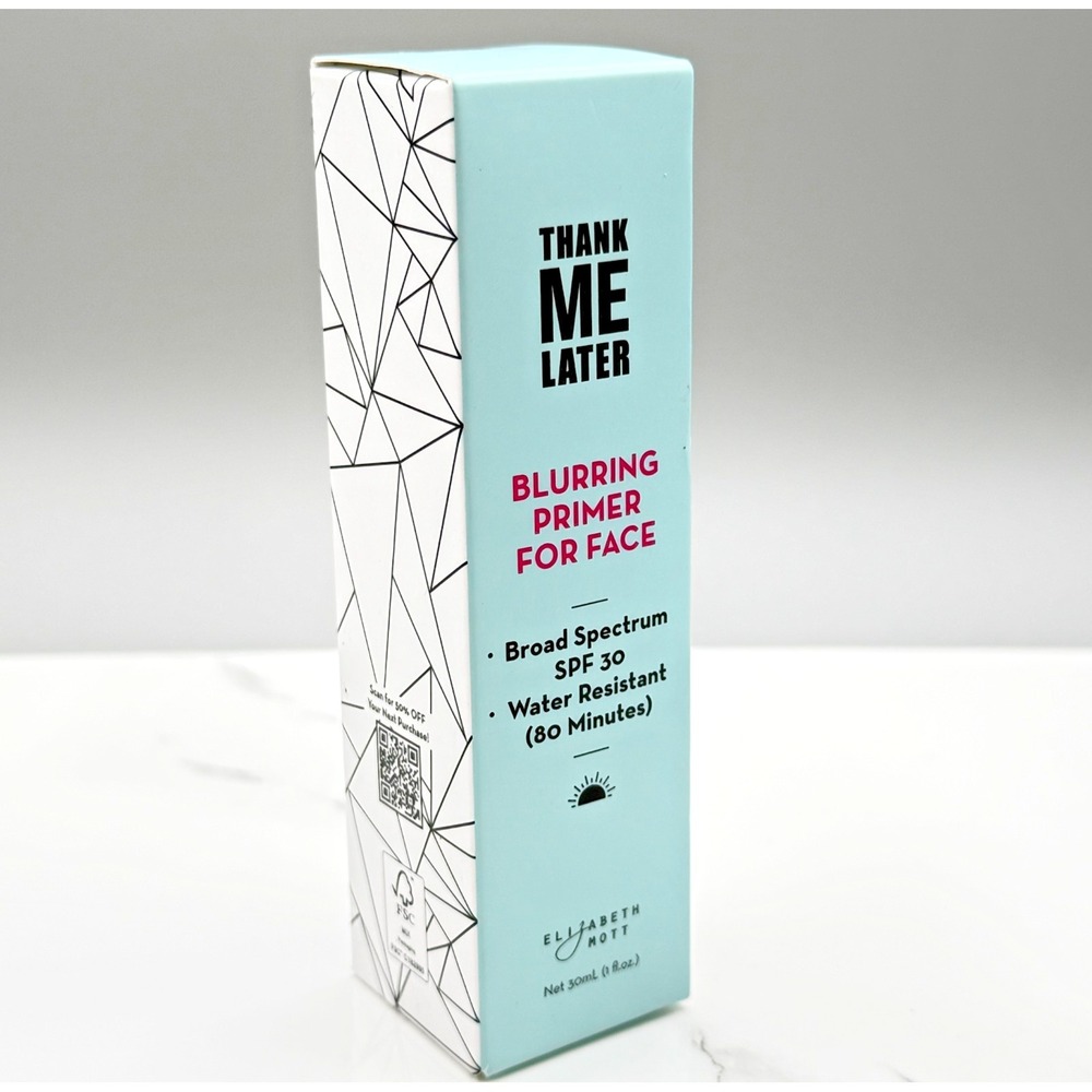 Thank Me Later Blurring Face Primer SPF 30 – Hydrating Makeup Base Elizabeth Mot